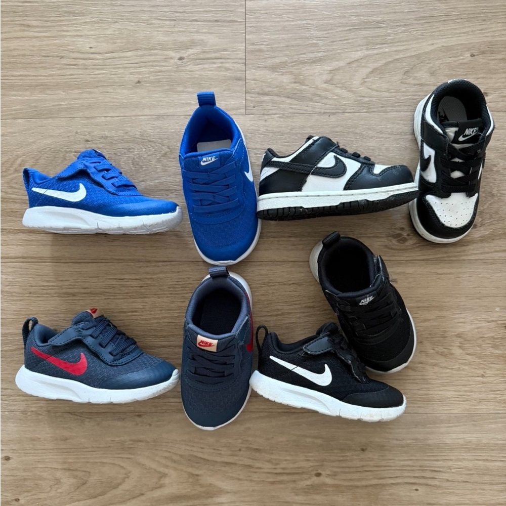 Lot Four Pairs Of Toddler Boy Nike Shoes 4.5-5.5  Walker Shoes